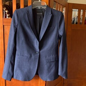 Banana Republic Long and Lean Navy Blue Blazer